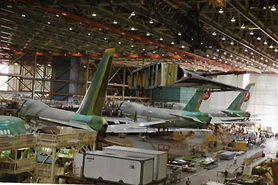 Boeing 747 production line at Everett