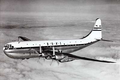 BOAC Boeing Stratocruiser in flight